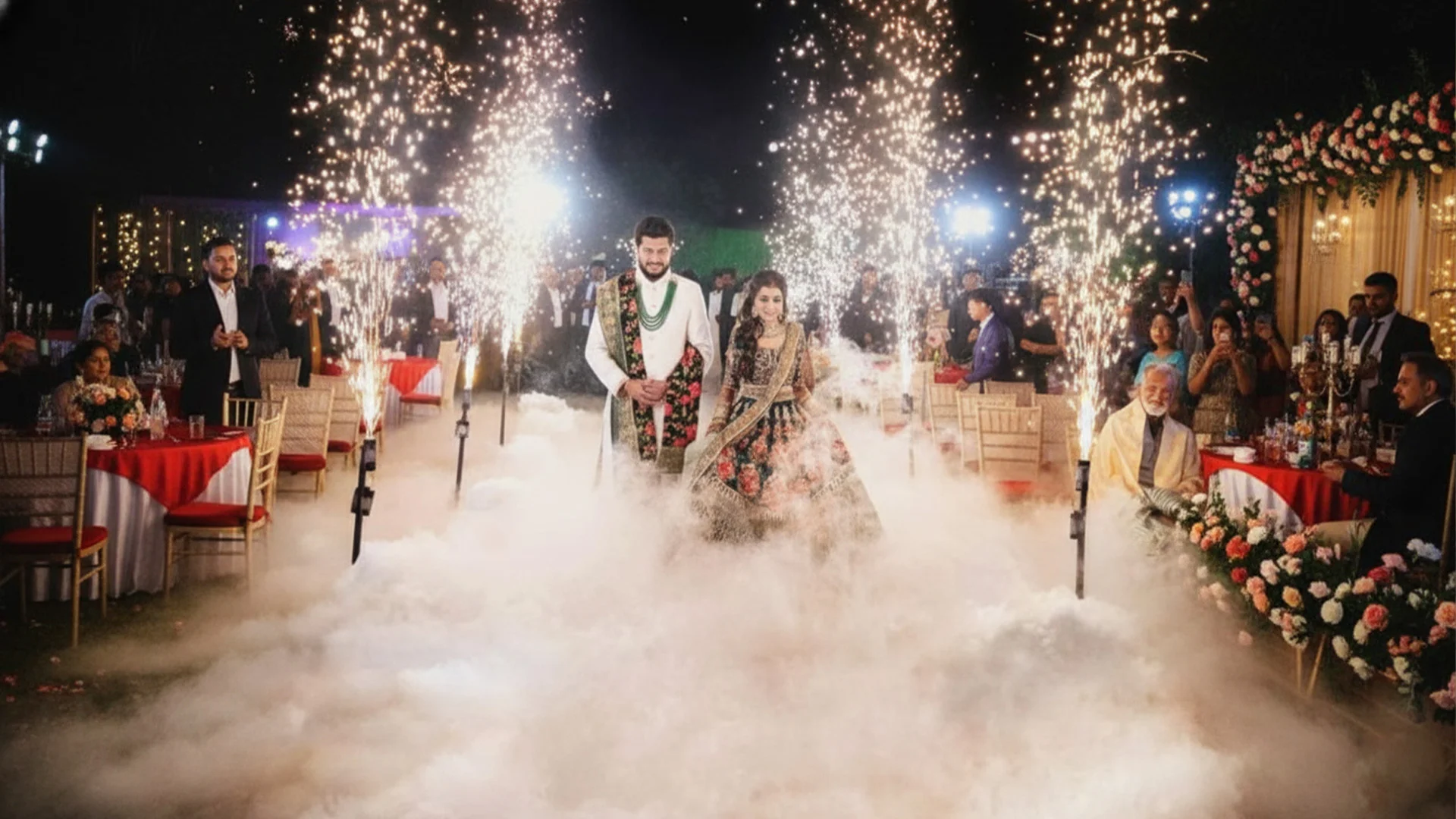 Wedding Pyro & Smoke Entry